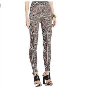 BCBG MaxAzria Cameron Patchwork Pattern Knit Pants/Leggings 💕 • Size XS